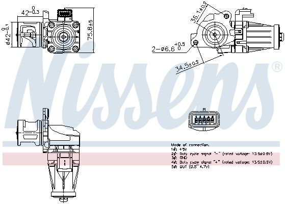 AGR / EGR - ventil NISSENS 98376