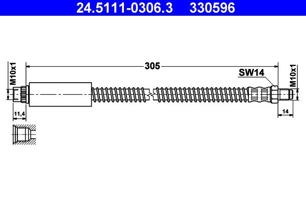 Brzdová hadica ATE 24.5111-0306.3