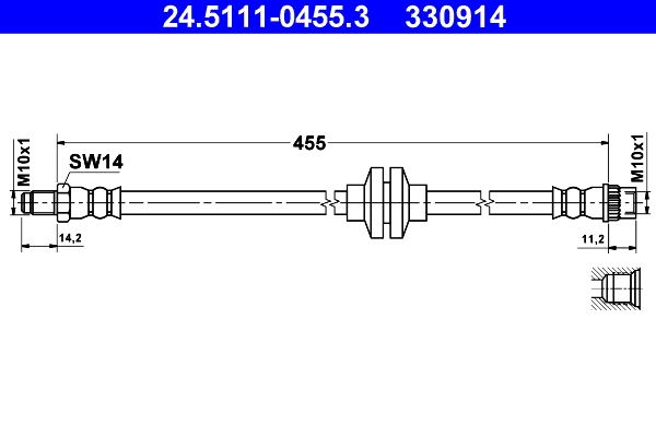 Brzdová hadice ATE 24.5111-0455.3