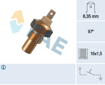 Contact thermique, voyant avertisseur de liquide de refroid.