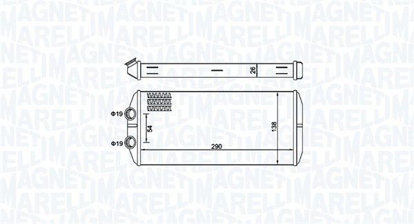 Wymiennik ciepła, ogrzewanie wnętrza MAGNETI MARELLI 350218497000