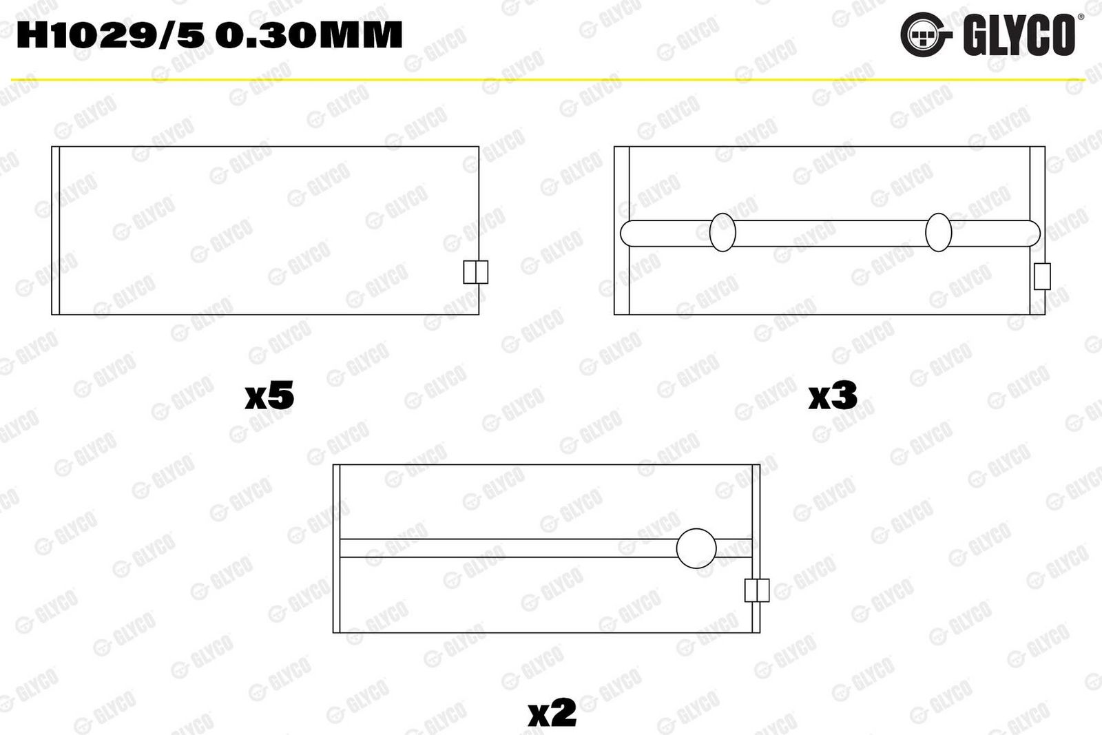 Cuzinet arbore cotit GLYCO H1029/5 0.30mm