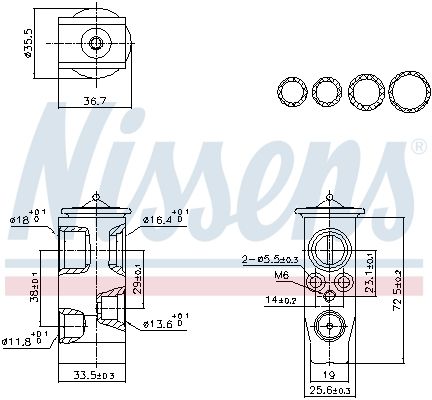 Expanzný ventil klimatizácie NISSENS 999452