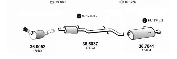 Układ wydechowy ASSO ART3920