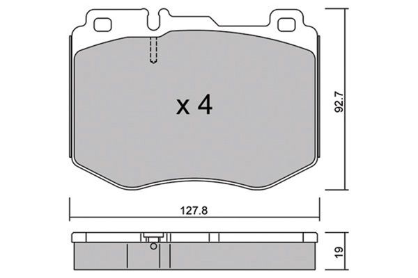 Zestaw klocków hamulcowych, hamulce tarczowe AISIN BPMB-1023