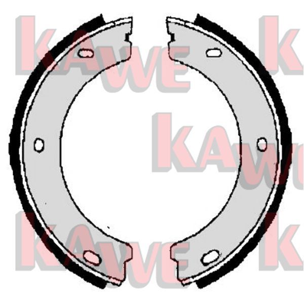 Zestaw szczęk hamulcowych, hamulec postojowy KAWE 06400