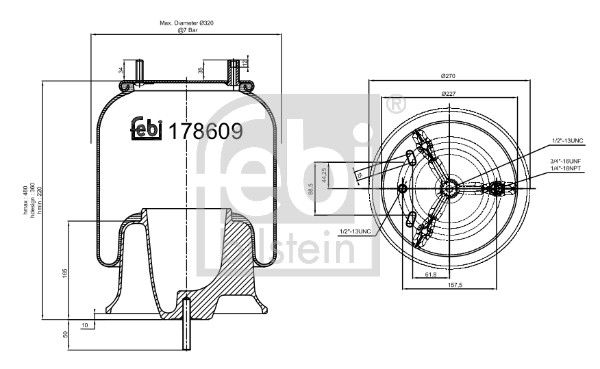 Burduf, suspensie pneumatica FEBI BILSTEIN 178609