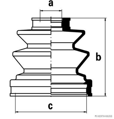 Zestaw osłon, wał napędowy HERTH+BUSS JAKOPARTS J2885007