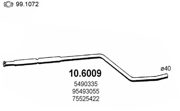 Tłumik środkowy ASSO 10.6009