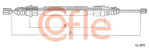 Cięgło, hamulec postojowy COFLE 11.609