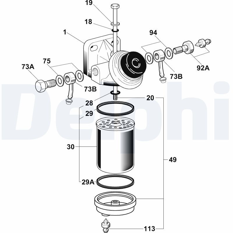 Filtr paliwa DELPHI 6260B765B