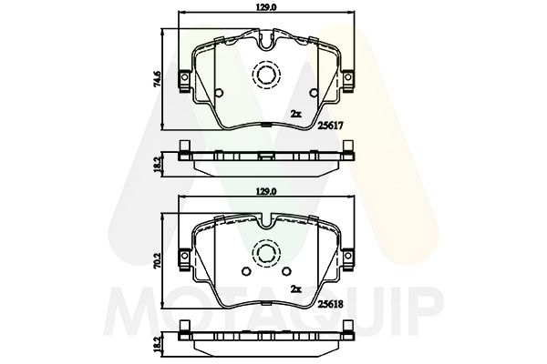 set placute frana,frana disc MOTAQUIP LVXL1835