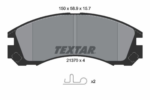 Sada brzdových platničiek kotúčovej brzdy TEXTAR 2137001