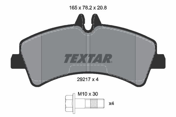 Sada brzdových platničiek kotúčovej brzdy TEXTAR 2921702