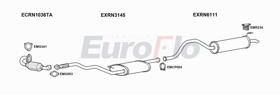 Układ wydechowy EUROFLO RNESP19D6001