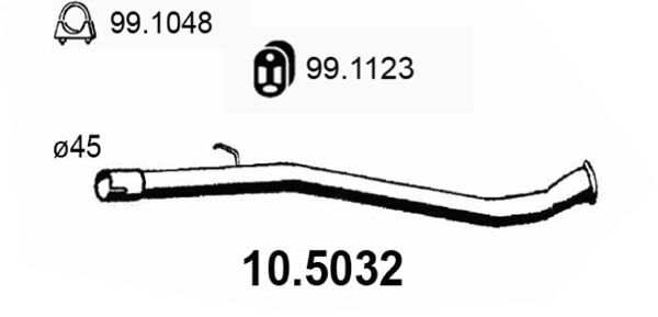 Rura wydechowa ASSO 10.5032