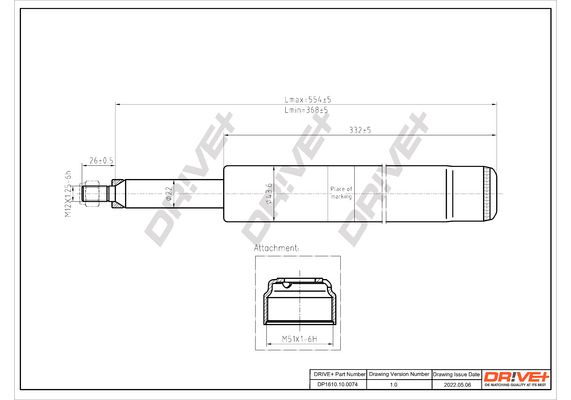 Amortyzator DR!VE+ DP1610.10.0074