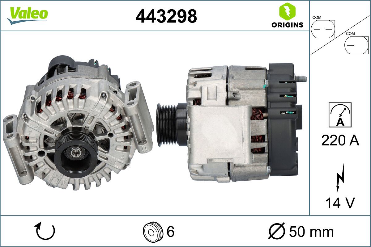 Generator / Alternator VALEO 443298