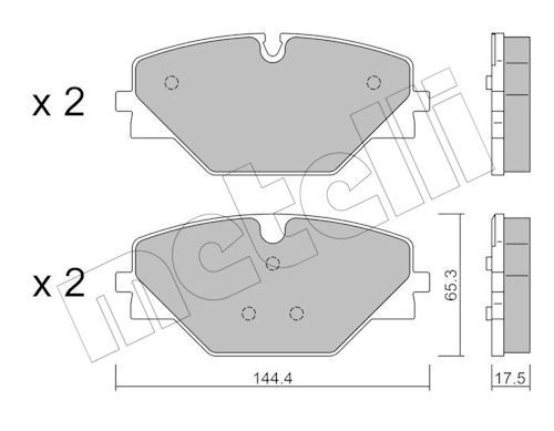 set placute frana,frana disc METELLI 22-1393-0