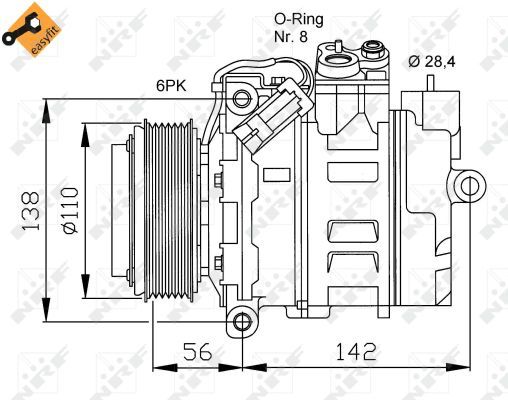 Kompresor, klimatizace NRF 32178