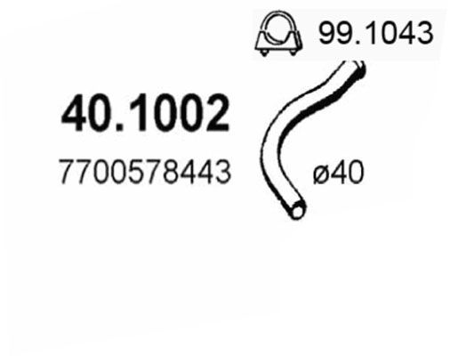 Rura wydechowa ASSO 40.1002