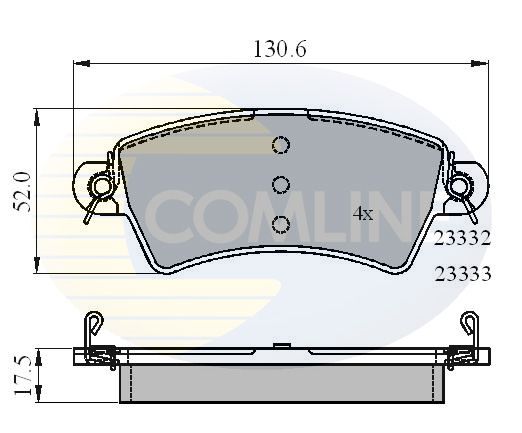 Zestaw klocków hamulcowych, hamulce tarczowe COMLINE CBP01549