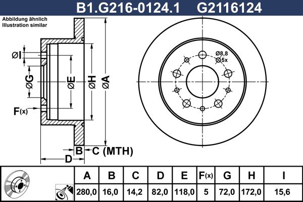 Tarcza hamulcowa GALFER B1.G216-0124.1