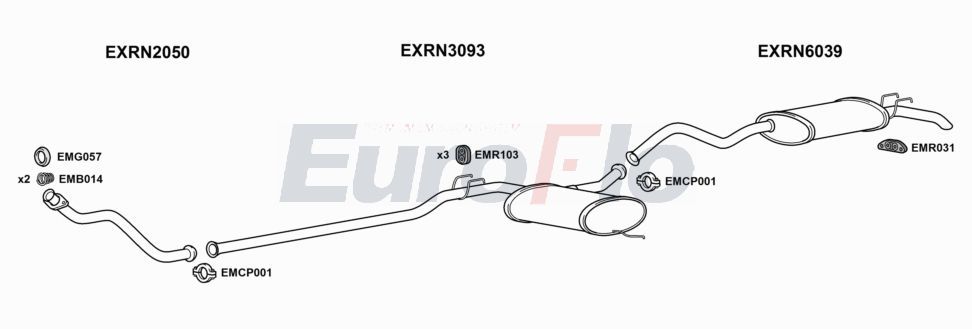 Układ wydechowy EUROFLO RN2119D1001