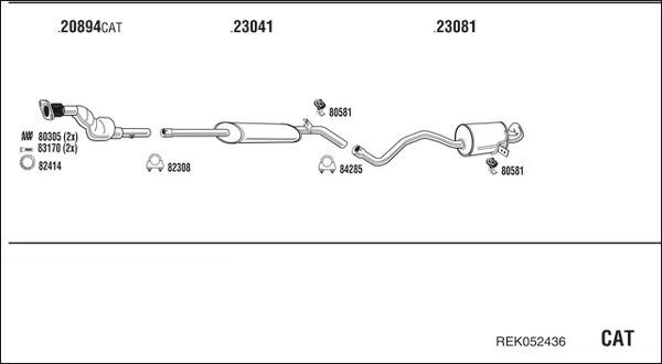 Układ wydechowy WALKER REK052436