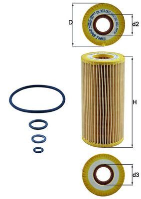 Olejový filter MAHLE OX 383D