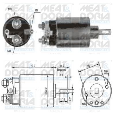 Włącznik elektromagnetyczny, rozrusznik MEAT & DORIA 46055