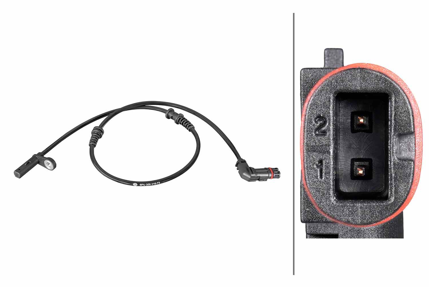 Czujnik, prędkość obrotowa koła HELLA 6PU358216-731