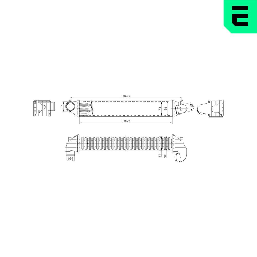 Intercooler, compresor ERA 672059