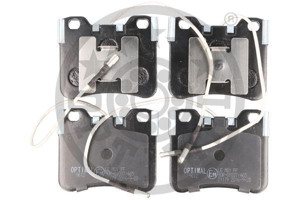 Zestaw klocków hamulcowych, hamulce tarczowe OPTIMAL BP-09612