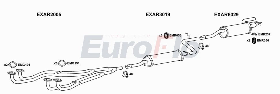 Układ wydechowy EUROFLO AR33173001