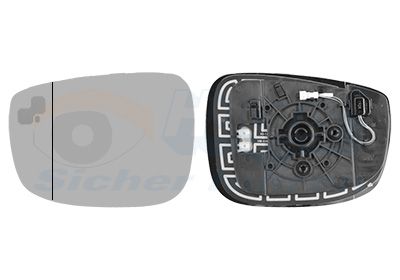 Sticla oglinda, oglinda retrovizoare exterioara VAN WEZEL 2773835