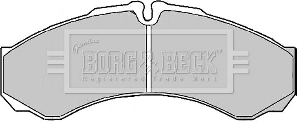 Zestaw klocków hamulcowych, hamulce tarczowe BORG & BECK BBP2195
