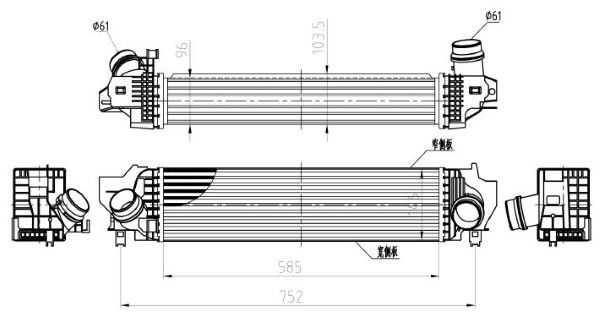 Intercooler, compresor MTR 13054888