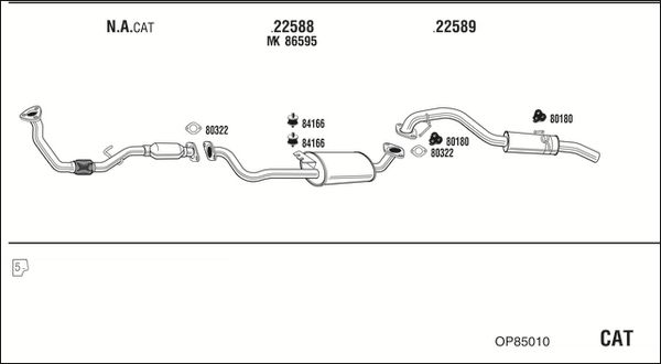 Układ wydechowy WALKER OP85010