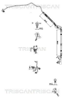 Furtun hidraulic, sistem de directie TRISCAN 8516 16054
