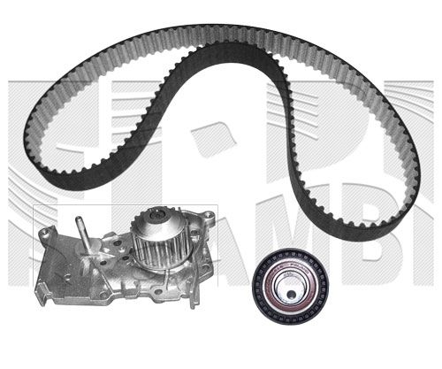 Pompa wodna + zestaw paska rozrządu CALIBER 0633KDW