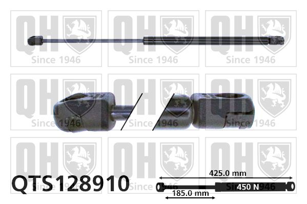 Sprężyna gazowa, pokrywa bagażnika QUINTON HAZELL QTS128910
