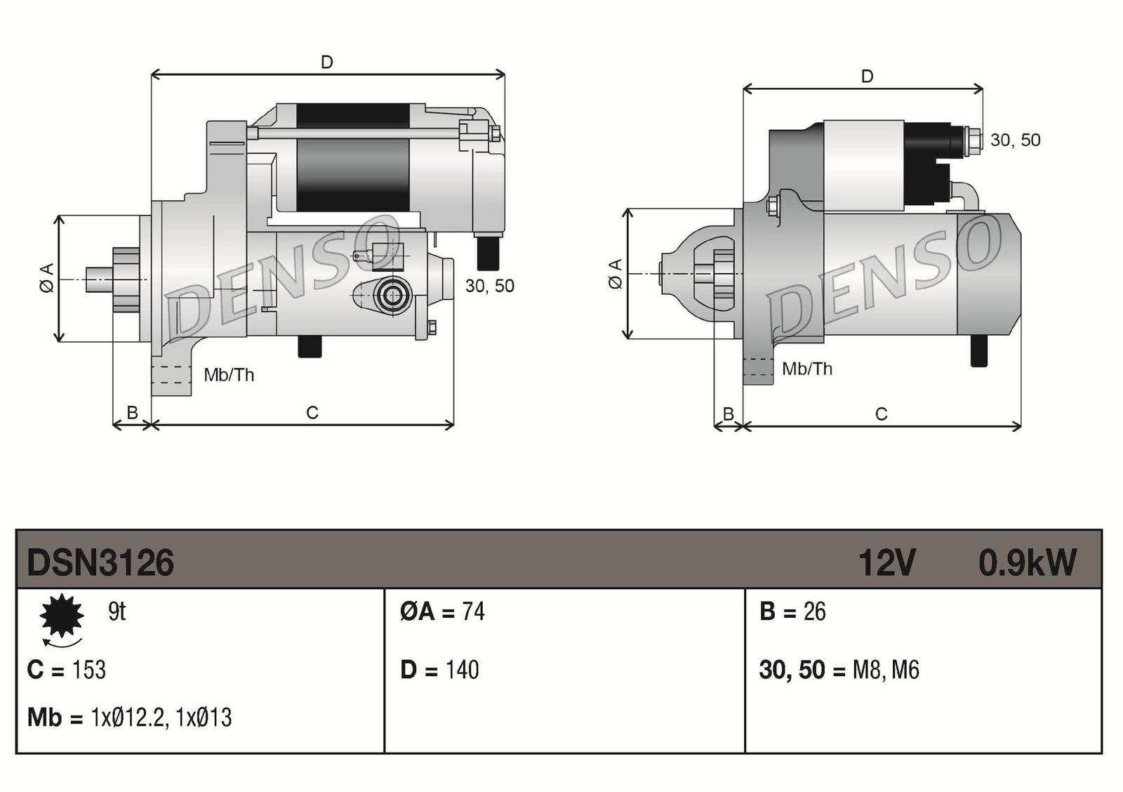 Rozrusznik DENSO DSN3126
