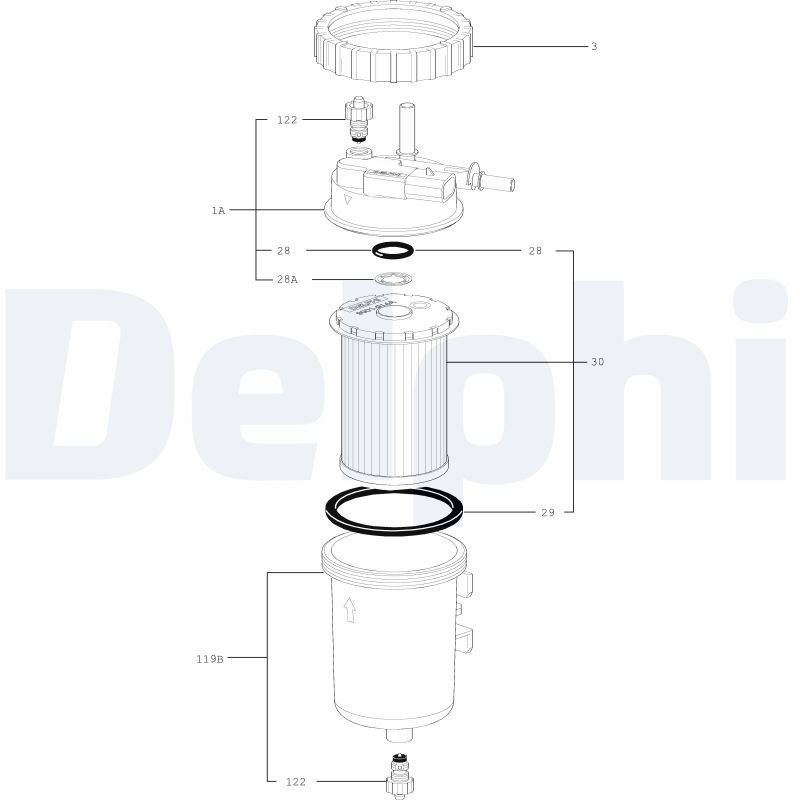 Filtr paliwa DELPHI 6350170