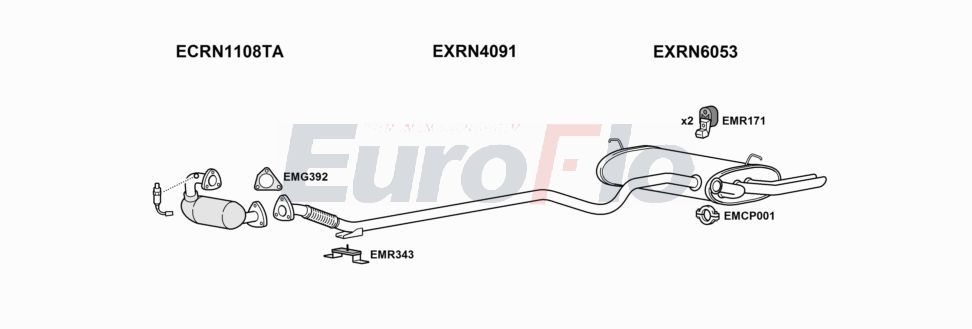Układ wydechowy EUROFLO RNLAG20D3001A00