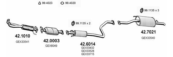 Układ wydechowy ASSO ART2187