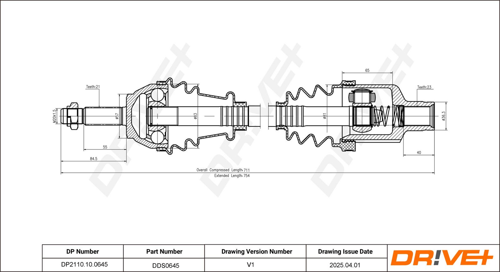 Приводной вал