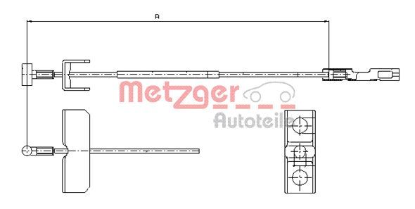 Cięgło, hamulec postojowy METZGER AUTOTEILE 11.6803