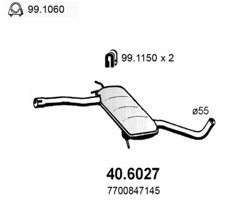 Tłumik środkowy ASSO 40.6027