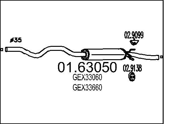 Tłumik końcowy MTS 01.63050